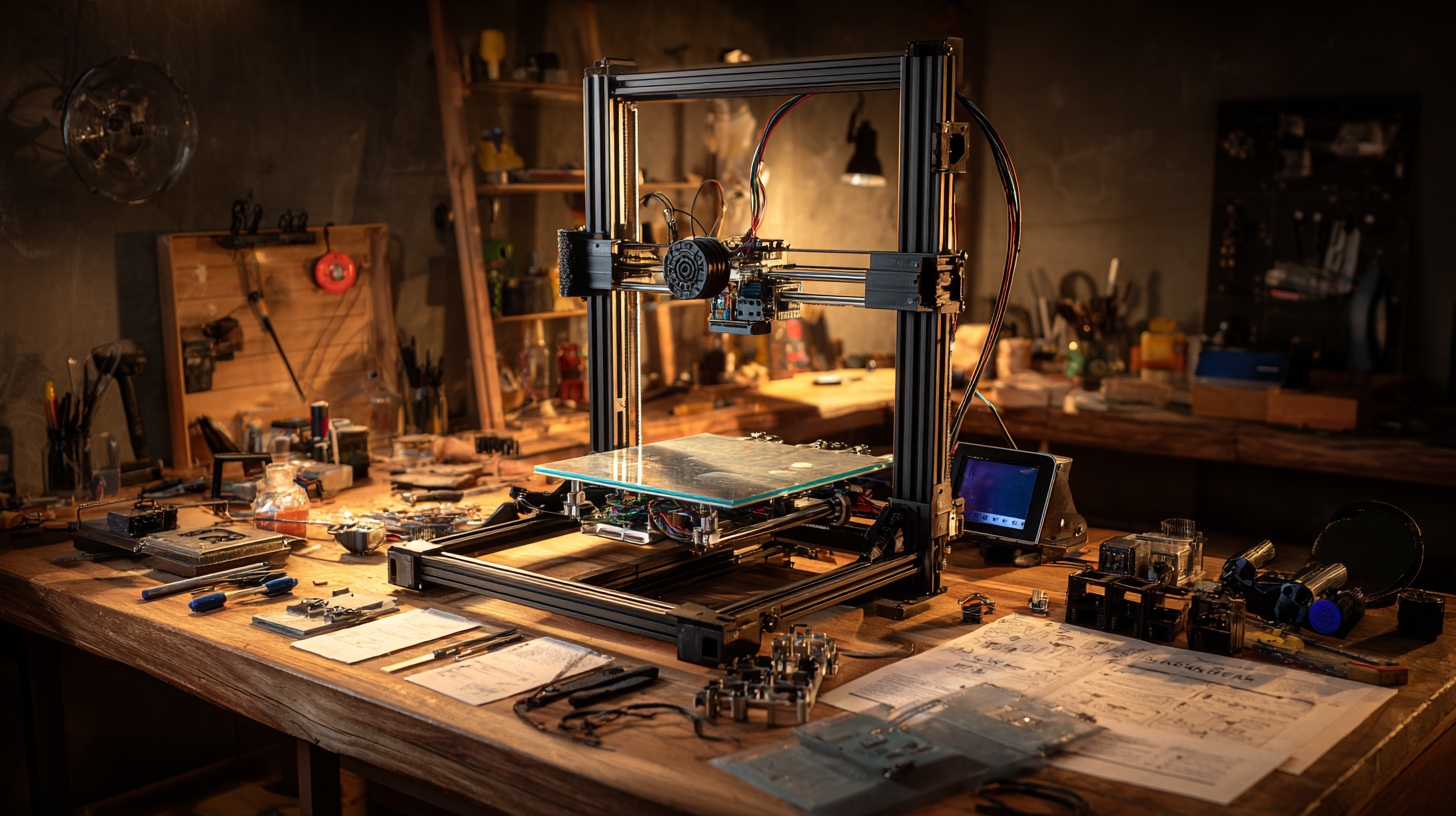 3d printer Anet A8 build guide assembly process with components and tools