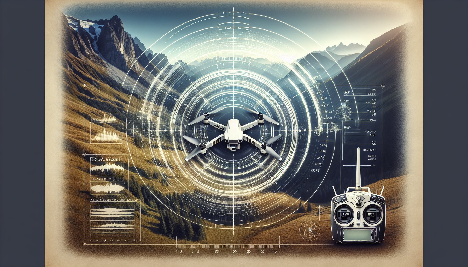 FlySky FSi6 range testing diagram showing signal strength and coverage patterns