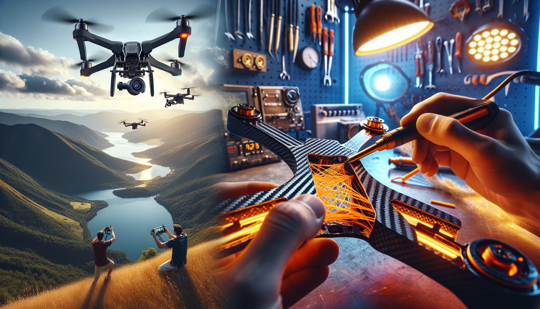 Using a 3D pen for drone parts repair on carbon fiber frame