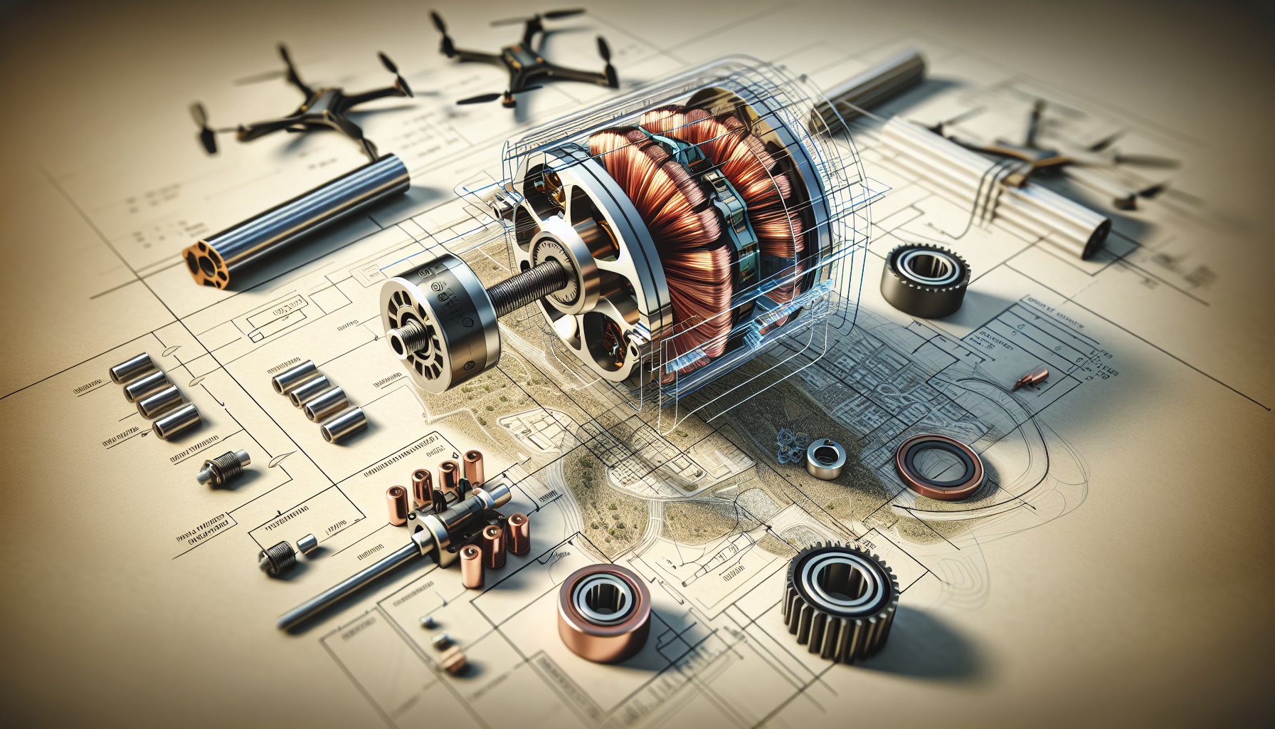Brushless motor buyers guide technical diagram showing motor components