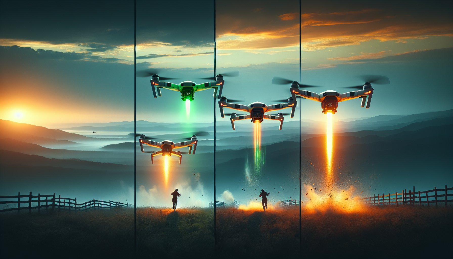 FPV drone failsafe modes sequence from flight to safe landing