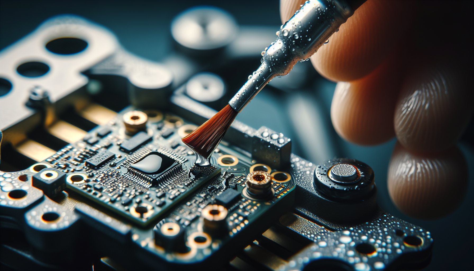 feature_dalle_c947a199 Protecting electronics with conformal coating on FPV flight controller