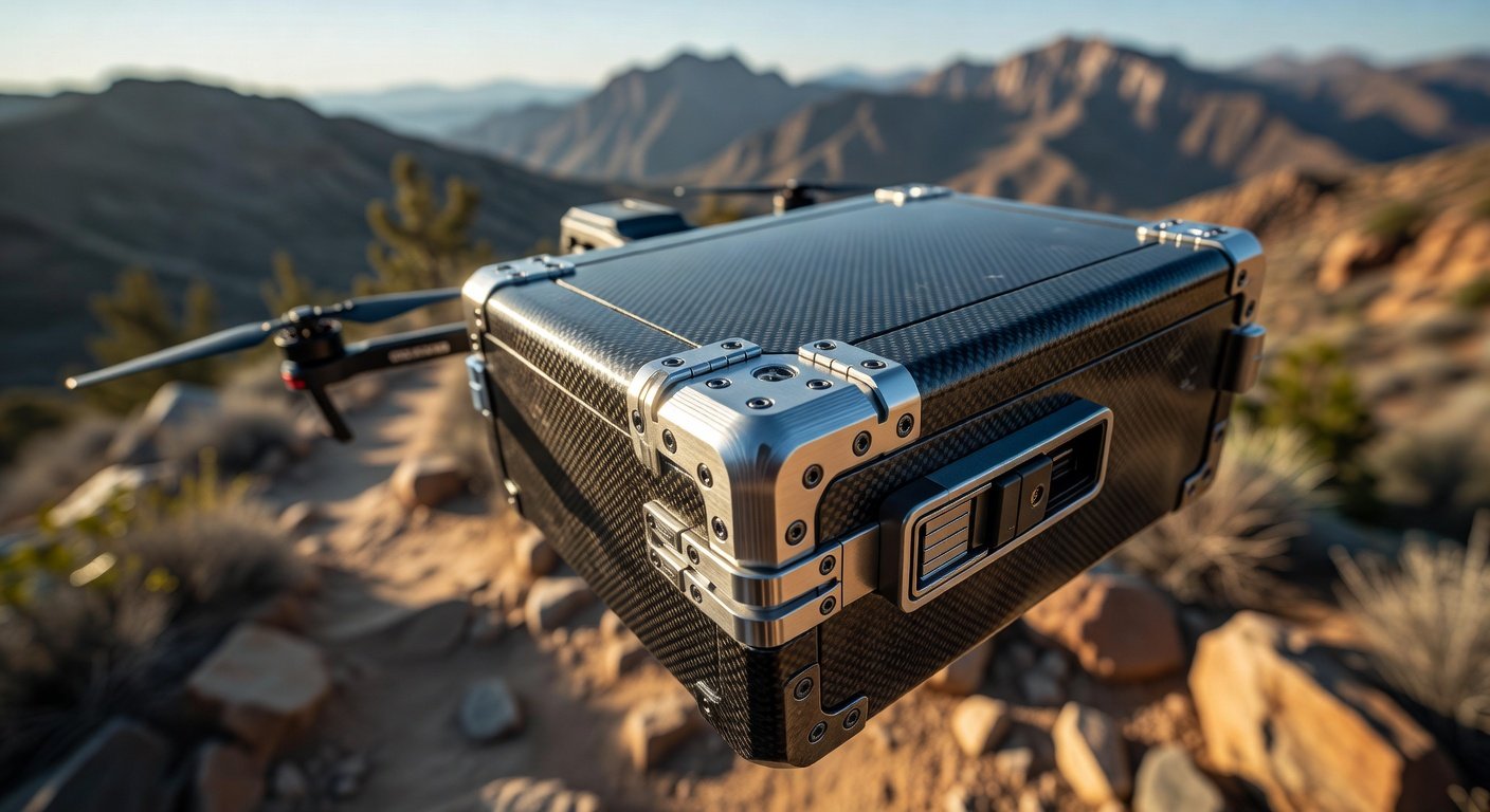 Bat Safe battery charging container reinforced corner and locking mechanism detail