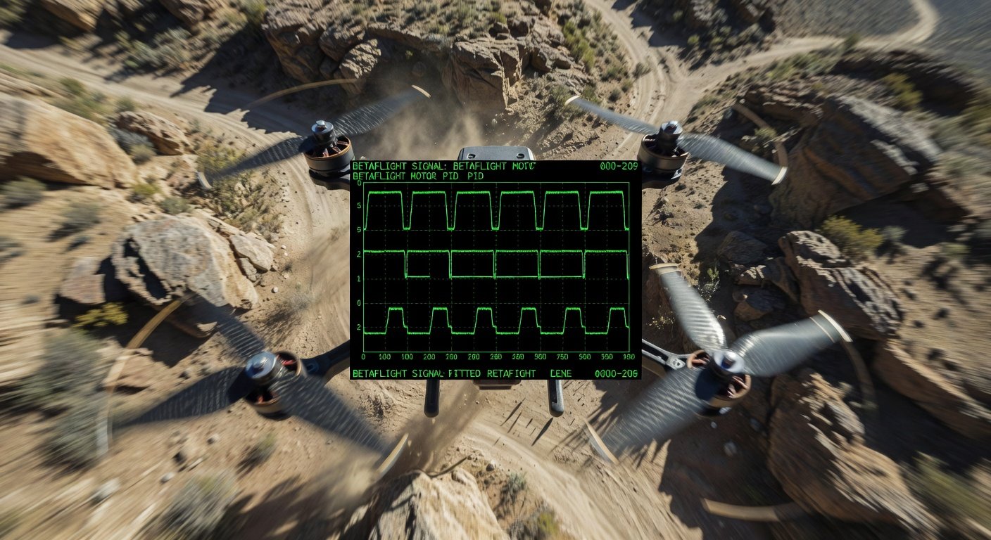 PID tuning results displayed on oscilloscope for old Betaflight configuration