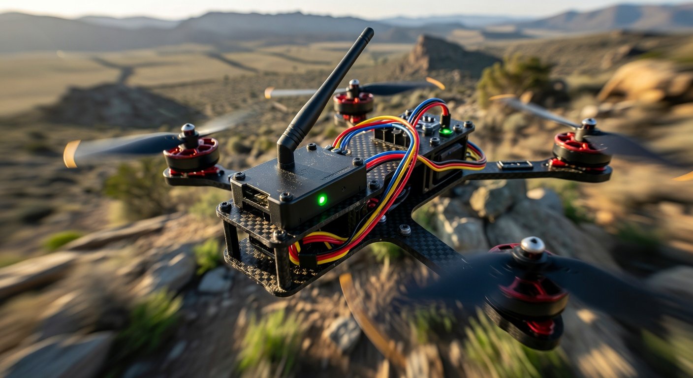 feature_grok_92701391 Spektrum receiver mounted on FPV drone with Betaflight flight controller