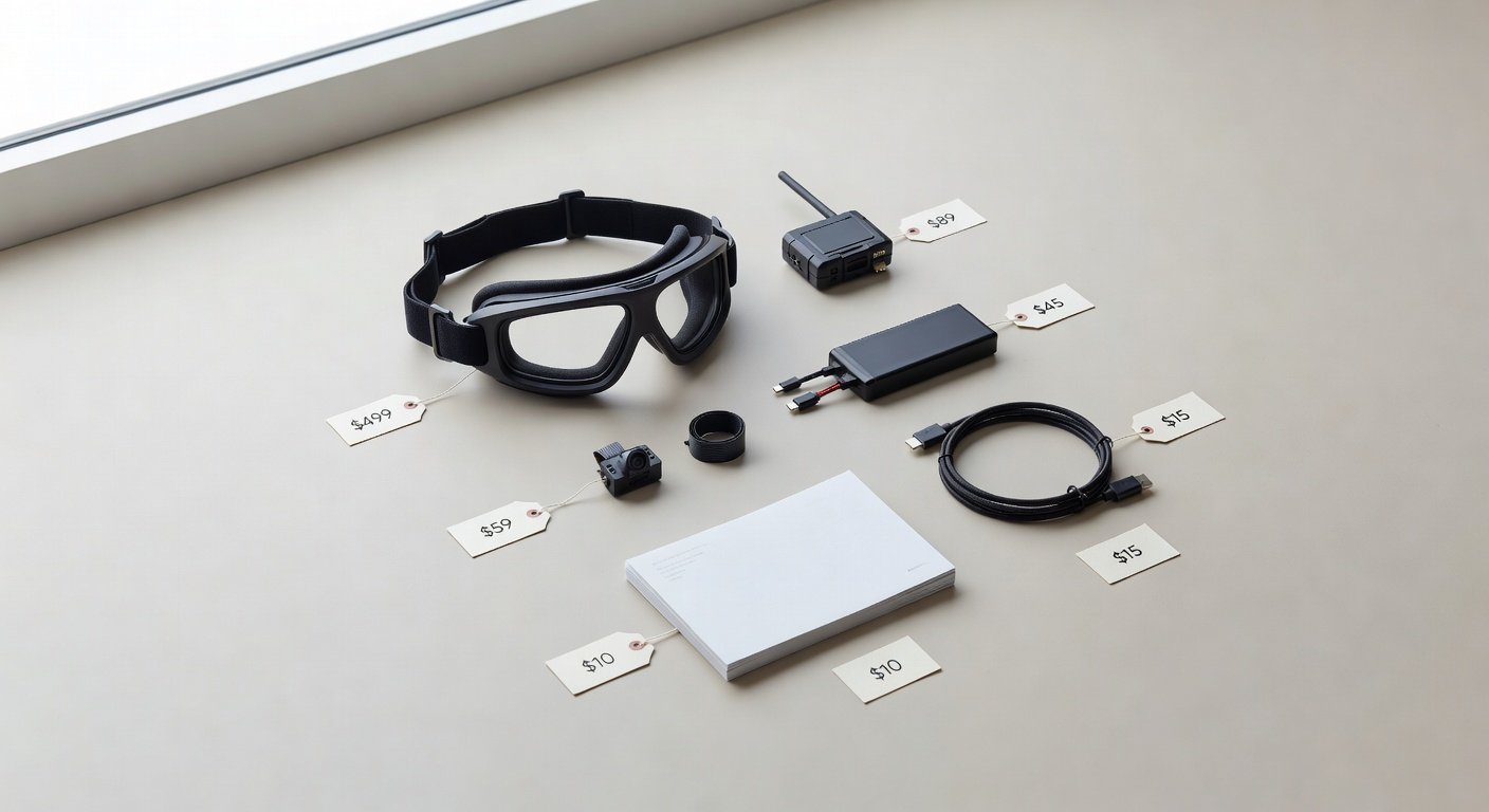 HDZero Goggle 2 system components laid out showing complete digital FPV setup