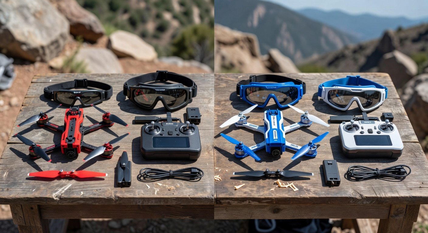 Side-by-side comparison of EMAX Tinyhawk and BetaFPV Cetus Pro RTF drone kits