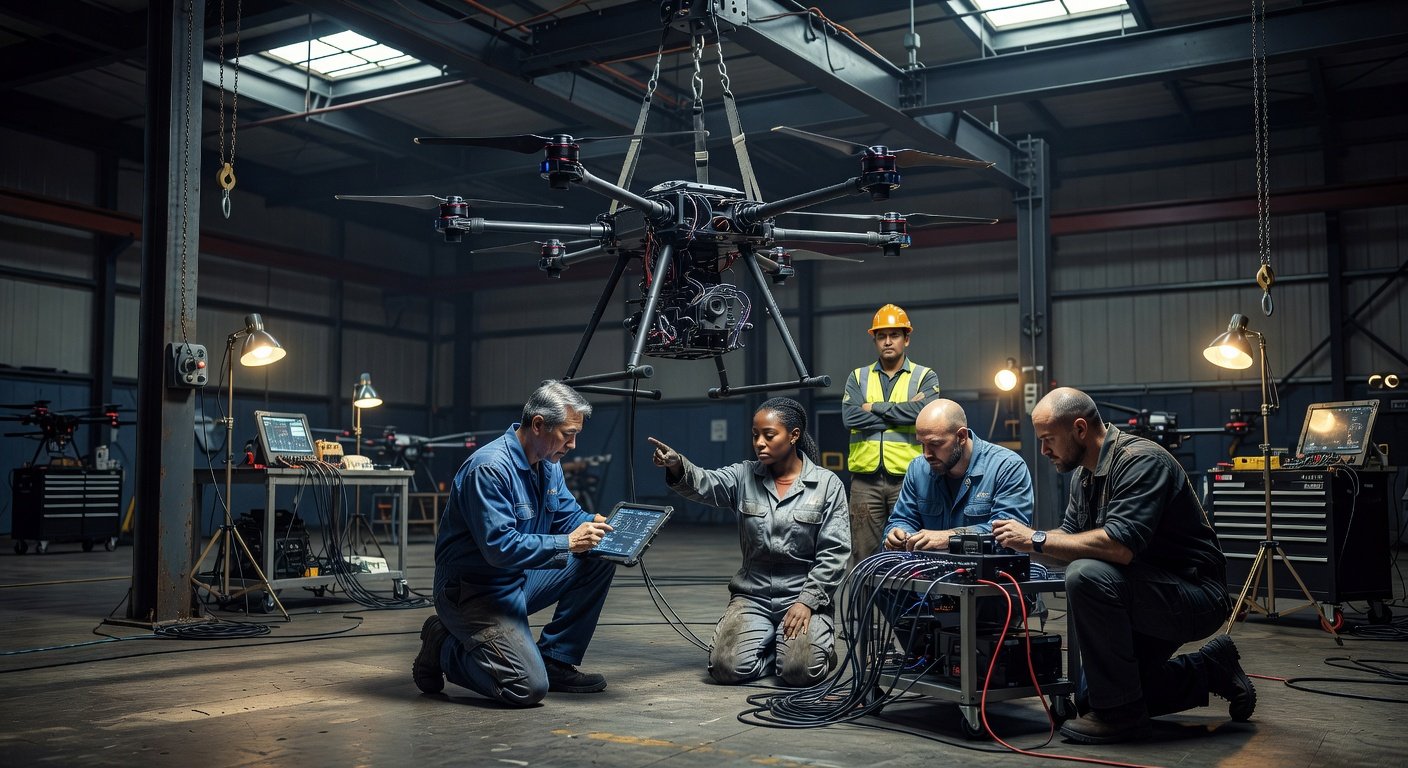 Image for: grok_image_b533879e.jpg Illustration of FCC Extends Drone Firmware Patch Waiver to 2029: Safety Trumps Ban